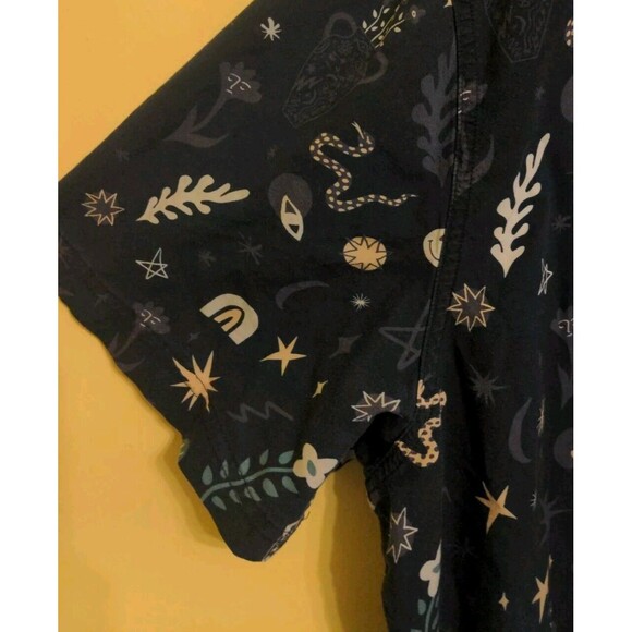 Jetty Shirt Men's XXL Draw Your Own Line Blue Button Pocket All Over Print Nice - Picture 3 of 10